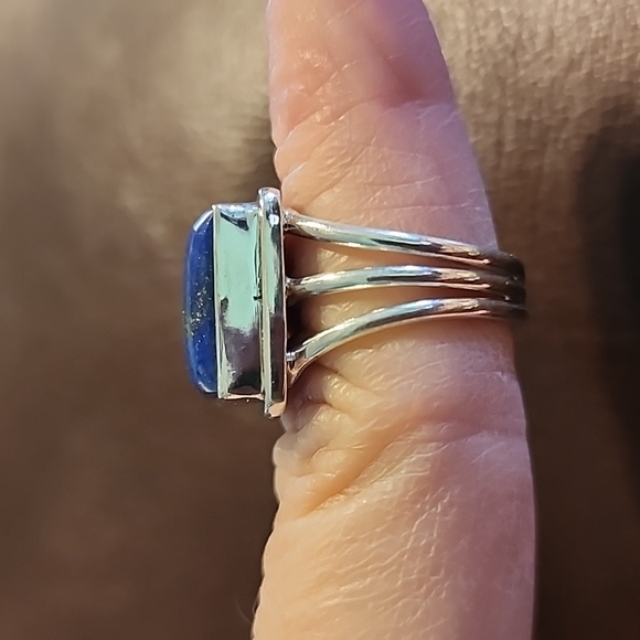 Sterling silver and Lapis ring - Picture 2 of 4